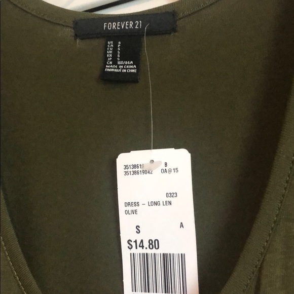 NWT Olive Green Sleeveless Maxi Dress - Picture 4 of 6